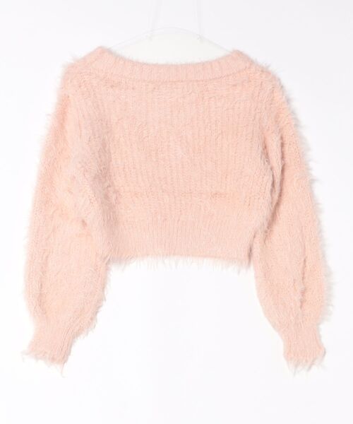 EMODA（エモダ）の「GLOSS MIX SHORT KNIT（ニット/セーター・レディース・ピンク/ブラウン/ブラック・FREE）」の4枚目の写真