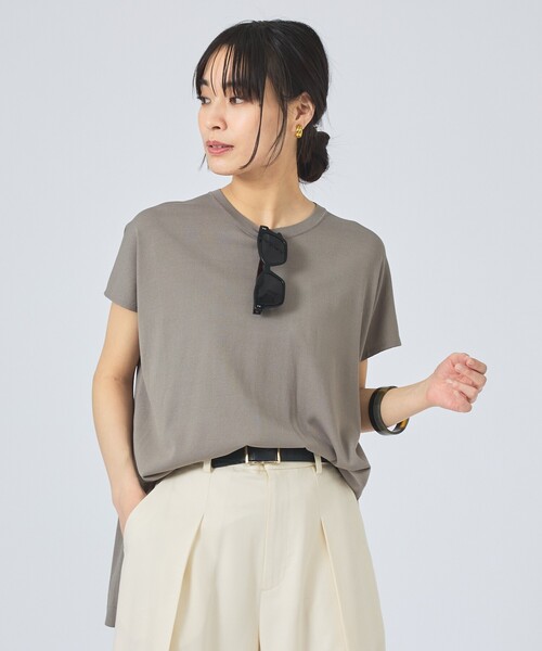 qualite(カリテ)の「【接触冷感】レーヨンストレッチフレンチ/春服/夏服/オフィスカジュアル/セットアップ対応(ニット/セーター・レディース・グレー/オフホワイト/チャコールグレー・フリー)」の20枚目の写真