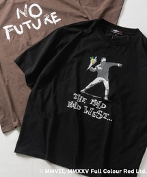 【ab】〔BRANDALISED〕アソートアートデザイン 冷感スラブ天竺 半袖Tシャツ 接触冷感/速乾