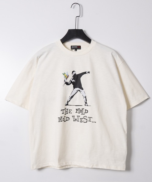 JOHN'S CLOSET（ジョンズクローゼット）の「【ab】〔BRANDALISED〕アソートアートデザイン 冷感スラブ天竺  半袖Tシャツ 接触冷感/速乾（Tシャツ/カットソー・メンズ・ホワイト系1/ホワイト系2/ブラウン系1/ブラウン系2/ブラック系2/ブラック系1・MEDIUM/LARGE/X-LARGE）」の16枚目の写真