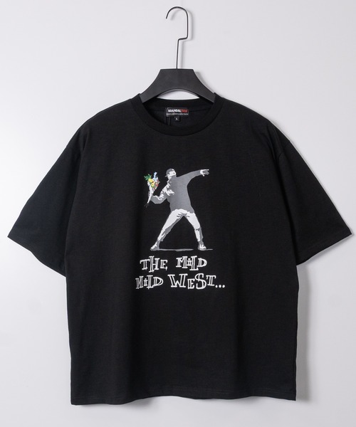 JOHN'S CLOSET（ジョンズクローゼット）の「【ab】〔BRANDALISED〕アソートアートデザイン 冷感スラブ天竺  半袖Tシャツ 接触冷感/速乾（Tシャツ/カットソー・メンズ・ホワイト系1/ホワイト系2/ブラウン系1/ブラウン系2/ブラック系2/ブラック系1・MEDIUM/LARGE/X-LARGE）」の20枚目の写真