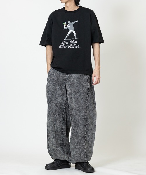 BRANDALISED(ブランダライズド)の「【ab】〔BRANDALISED〕アソートアートデザイン 冷感スラブ天竺 半袖Tシャツ 接触冷感/速乾(Tシャツ/カットソー・メンズ・ホワイト系1/ホワイト系2/ブラウン系1/ブラウン系2/ブラック系2/ブラック系1・MEDIUM/LARGE/X-LARGE)」の19枚目の写真