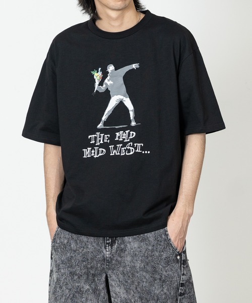 BRANDALISED(ブランダライズド)の「【ab】〔BRANDALISED〕アソートアートデザイン 冷感スラブ天竺 半袖Tシャツ 接触冷感/速乾(Tシャツ/カットソー・メンズ・ホワイト系1/ホワイト系2/ブラウン系1/ブラウン系2/ブラック系2/ブラック系1・MEDIUM/LARGE/X-LARGE)」の16枚目の写真