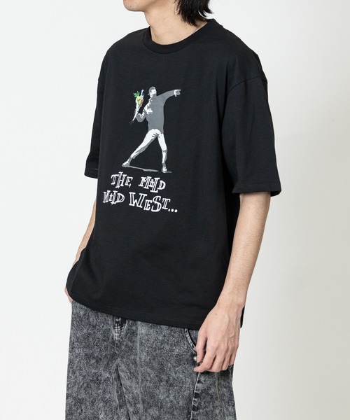 BRANDALISED(ブランダライズド)の「【ab】〔BRANDALISED〕アソートアートデザイン 冷感スラブ天竺 半袖Tシャツ 接触冷感/速乾(Tシャツ/カットソー・メンズ・ホワイト系1/ホワイト系2/ブラウン系1/ブラウン系2/ブラック系2/ブラック系1・MEDIUM/LARGE/X-LARGE)」の17枚目の写真
