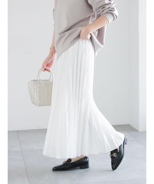 Te chichi(テチチ)の「プリーツロングスカート(スカート・レディース・ブルー/オフホワイト/グリーン・F)」の8枚目の写真