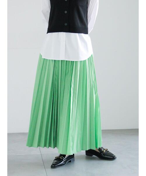 Te chichi(テチチ)の「プリーツロングスカート(スカート・レディース・ブルー/オフホワイト/グリーン・F)」の11枚目の写真