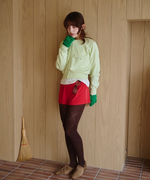 common gull products.（コモンガルプロダクツ）の「夕凪のくるみボタンカーデ、芽心（カーディガン/ボレロ・レディース・杢グレー/サックスブルー/ミント/ダークブラウン・SMALL/MEDIUM/LARGE）」の15枚目の写真