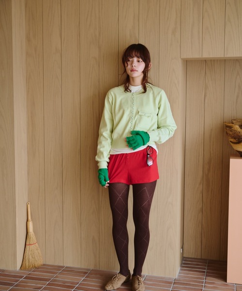 common gull products.（コモンガルプロダクツ）の「夕凪のくるみボタンカーデ、芽心（カーディガン/ボレロ・レディース・杢グレー/サックスブルー/ミント/ダークブラウン・SMALL/MEDIUM/LARGE）」の18枚目の写真