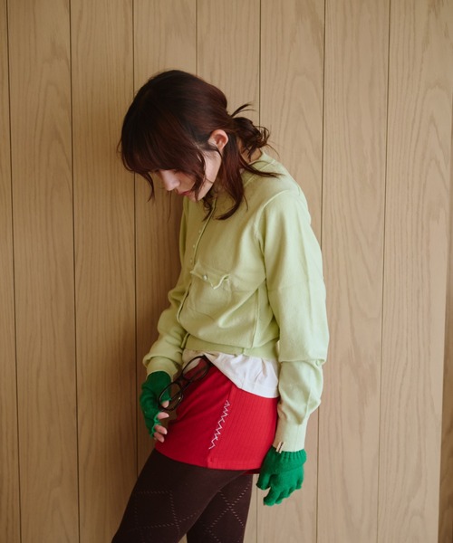 common gull products.（コモンガルプロダクツ）の「夕凪のくるみボタンカーデ、芽心（カーディガン/ボレロ・レディース・杢グレー/サックスブルー/ミント/ダークブラウン・SMALL/MEDIUM/LARGE）」の12枚目の写真