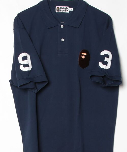 A BATHING APE（アベイシングエイプ）の「LARGE APE HEAD POLO BAPEC（ポロシャツ・メンズ・ブラック/ホワイト/ネイビー・XX-LARGE/LARGE/MEDIUM/X-LARGE/SMALL）」の17枚目の写真