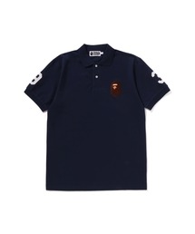 A BATHING APE ネイビー ポロシャツ M　エイプ 中古・古着通販】A BATHING APE (ア ベイシング エイプ) ポロシャツ