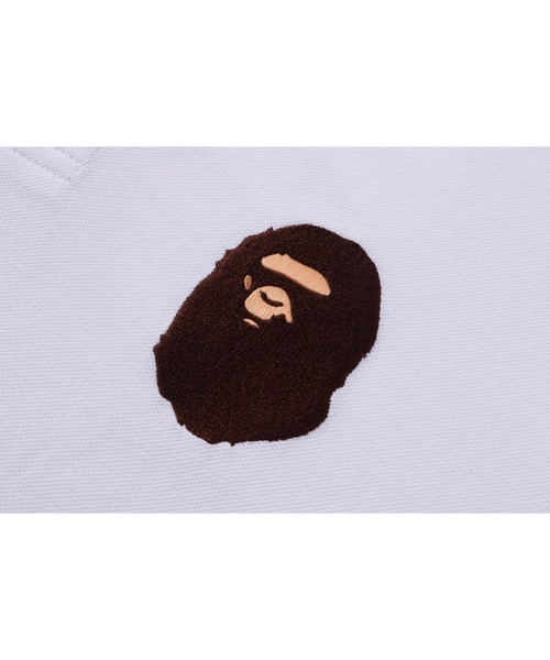 A BATHING APE（アベイシングエイプ）の「LARGE APE HEAD POLO BAPEC（ポロシャツ・メンズ・ブラック/ホワイト/ネイビー・XX-LARGE/LARGE/MEDIUM/X-LARGE/SMALL）」の7枚目の写真