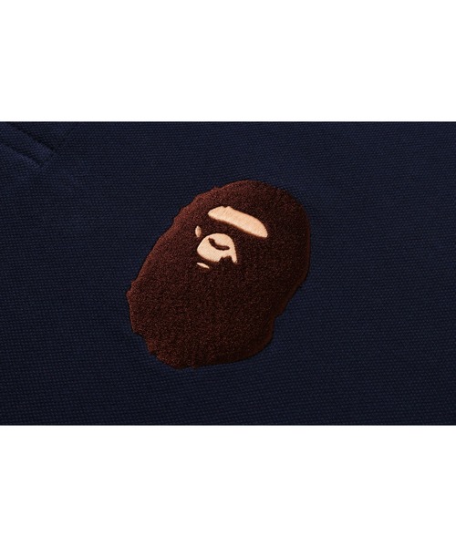A BATHING APE（アベイシングエイプ）の「LARGE APE HEAD POLO BAPEC（ポロシャツ・メンズ・ブラック/ホワイト/ネイビー・XX-LARGE/LARGE/MEDIUM/X-LARGE/SMALL）」の9枚目の写真