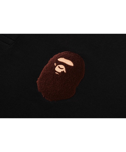 A BATHING APE（アベイシングエイプ）の「LARGE APE HEAD POLO BAPEC（ポロシャツ・メンズ・ブラック/ホワイト/ネイビー・XX-LARGE/LARGE/MEDIUM/X-LARGE/SMALL）」の8枚目の写真