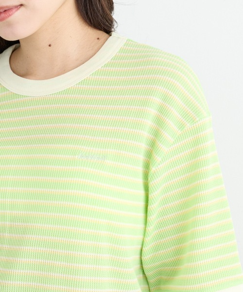 Healthknit(ヘルスニット)の「【Healthknit】26SS Multi Border Waffle Crewneck S/S 680S(Tシャツ/カットソー・レディース・アイボリー系1/ライム/ブラウン系1・FREE)」の22枚目の写真
