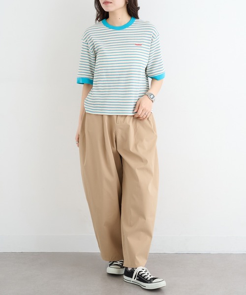 Healthknit(ヘルスニット)の「【Healthknit】26SS Multi Border Waffle Crewneck S/S 680S(Tシャツ/カットソー・レディース・アイボリー系1/ライム/ブラウン系1・FREE)」の10枚目の写真