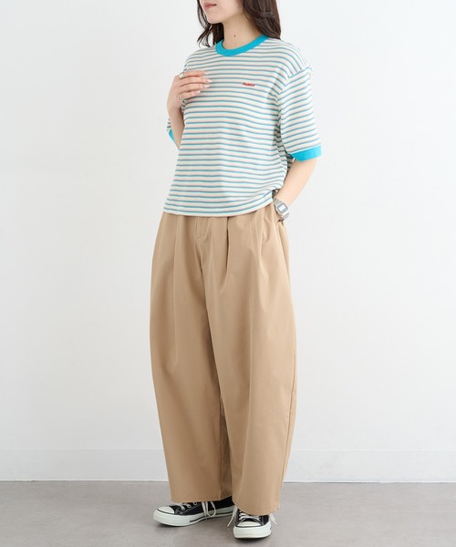 Healthknit(ヘルスニット)の「【Healthknit】26SS Multi Border Waffle Crewneck S/S 680S(Tシャツ/カットソー・レディース・アイボリー系1/ライム/ブラウン系1・FREE)」の11枚目の写真