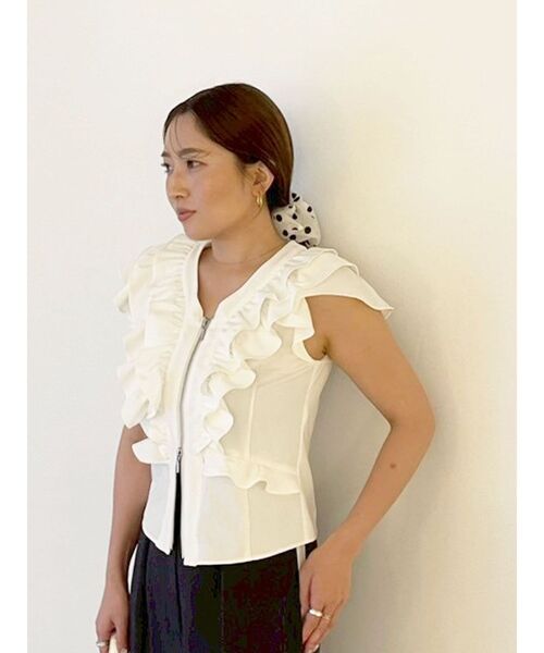 LAGUNAMOON(ラグナムーン)の「WZIPフリルブラウス(シャツ/ブラウス・レディース・ブラック/ブルー/ブラウン/ホワイト・FREE)」の20枚目の写真