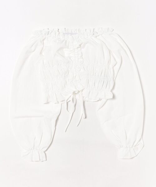 PHILLY（フィリー）の「2WAYドロストデザインブラウス（シャツ/ブラウス・レディース・ピンク/ブラック/ホワイト・FREE）」の2枚目の写真