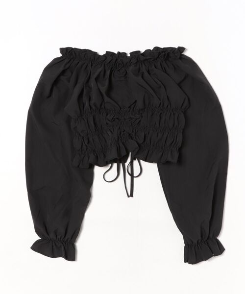 PHILLY（フィリー）の「2WAYドロストデザインブラウス（シャツ/ブラウス・レディース・ピンク/ブラック/ホワイト・FREE）」の3枚目の写真