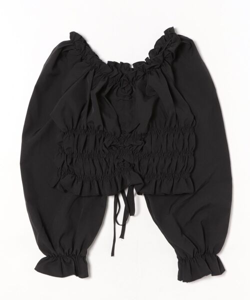 PHILLY（フィリー）の「2WAYドロストデザインブラウス（シャツ/ブラウス・レディース・ピンク/ブラック/ホワイト・FREE）」の5枚目の写真