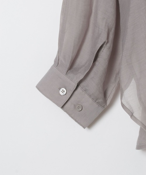 LEPSIM（レプシィム）の「シアーシャツ長袖チュニック　147435（シャツ/ブラウス・レディース・アイボリー/グレー/ブルー/ピンク・FREE）」の8枚目の写真