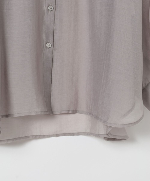 LEPSIM（レプシィム）の「シアーシャツ長袖チュニック　147435（シャツ/ブラウス・レディース・アイボリー/グレー/ブルー/ピンク・FREE）」の9枚目の写真