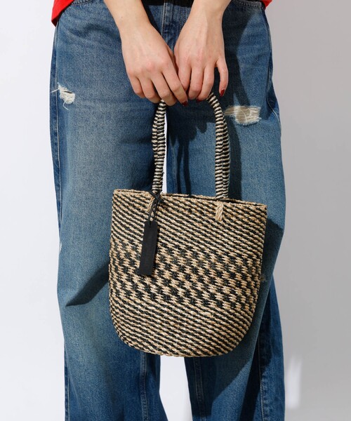 The Bagmati(ザバグマティ)の「【BAGMATI / バグマティ】アバカバスケット S / ワンハンドル かごバッグ(かごバッグ・レディース・ブラック/グレー・フリー)」の1枚目の写真