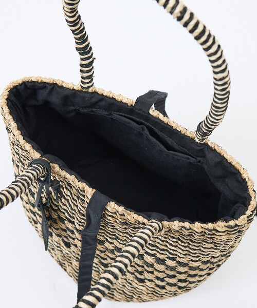 The Bagmati(ザバグマティ)の「【BAGMATI / バグマティ】アバカバスケット S / ワンハンドル かごバッグ(かごバッグ・レディース・ブラック/グレー・フリー)」の14枚目の写真