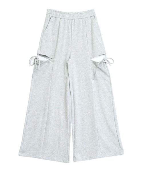 ANAP(アナップ)の「サイドスリット × リボン スウェット パンツ(スウェットパンツ・レディース・ブラック/グレー/ブラウン・F)」の6枚目の写真