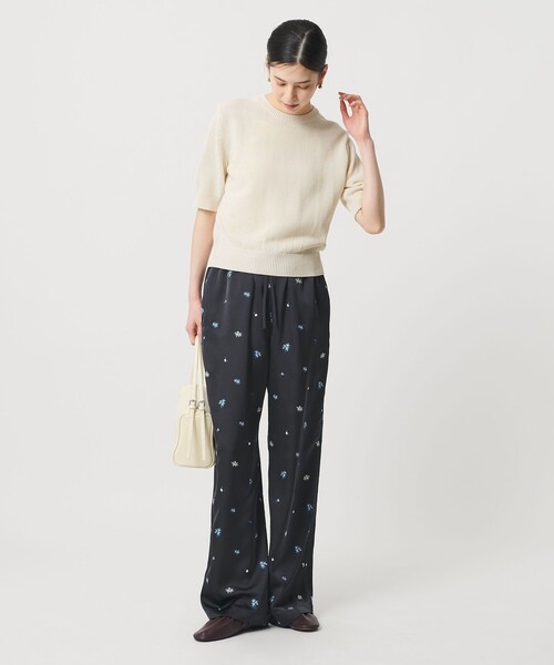 BEAUTY&YOUTH UNITED ARROWS(ビューティーアンドユースユナイテッドアローズ)の「コイルニット ショートスリーブ プルオーバー ウォッシャブル(ニット/セーター・レディース・オフホワイト/ブラック/ライトブルー・FREE)」の13枚目の写真