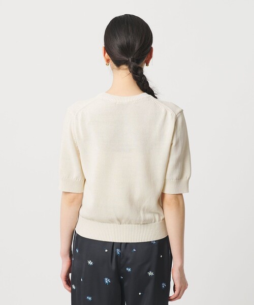 BEAUTY&YOUTH UNITED ARROWS(ビューティーアンドユースユナイテッドアローズ)の「コイルニット ショートスリーブ プルオーバー ウォッシャブル(ニット/セーター・レディース・オフホワイト/ブラック/ライトブルー・FREE)」の16枚目の写真