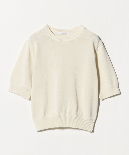 BEAUTY&YOUTH UNITED ARROWS(ビューティーアンドユースユナイテッドアローズ)の「コイルニット ショートスリーブ プルオーバー ウォッシャブル(ニット/セーター・レディース・オフホワイト/ブラック/ライトブルー/オレンジ/ダークブラウン・FREE)」の20枚目の写真