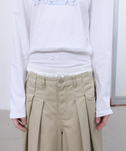 LCDC TM（エルシーディーシーティーエム）の「TUCK BERMUDA SHORTS (BEIGE)（その他パンツ・レディース・その他・SMALL/MEDIUM）」の8枚目の写真