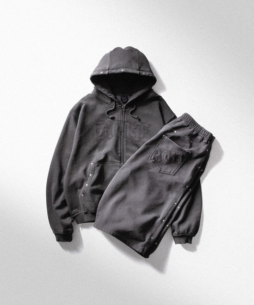 HUF(ハフ)の「STUDDED 3/4 FLEECE PANT(スウェットパンツ・メンズ・ベージュ/ブラック/レッド・S/XL/M/L/XXL)」の7枚目の写真