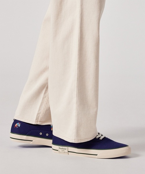 Paul Smith(ポールスミス)の「Paul Smith Loves Barbour キャンバススニーカー【163714 MFO0845】(スニーカー・メンズ・オフホワイト/グリーン/ネイビー・7/8/9/6)」の3枚目の写真