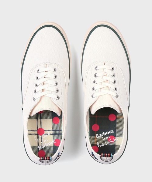 Paul Smith(ポールスミス)の「Paul Smith Loves Barbour キャンバススニーカー【163714 MFO0845】(スニーカー・メンズ・オフホワイト/グリーン/ネイビー・7/8/9/6)」の6枚目の写真