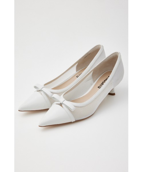 STACCATO(スタッカート)の「ラメッシュローヒールパンプス(パンプス・レディース・ホワイト・24.5cm)」の1枚目の写真
