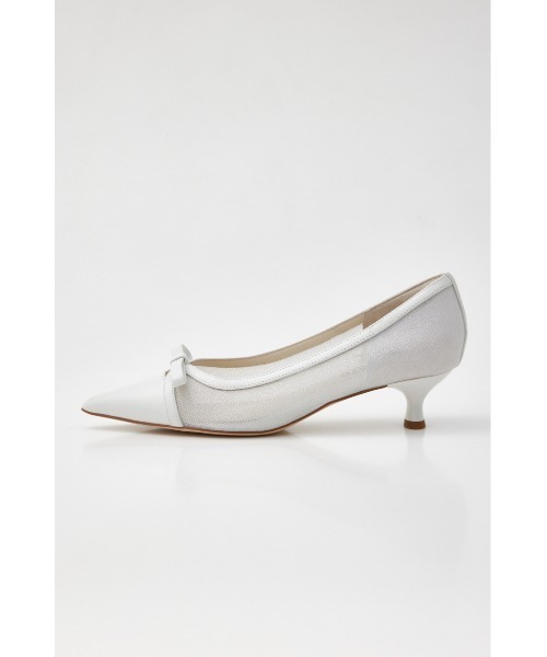 STACCATO(スタッカート)の「ラメッシュローヒールパンプス(パンプス・レディース・ホワイト・24.5cm)」の2枚目の写真