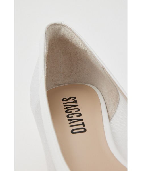 STACCATO(スタッカート)の「ラメッシュローヒールパンプス(パンプス・レディース・ホワイト・24.5cm)」の9枚目の写真