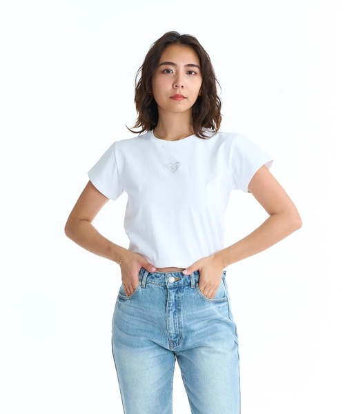 ROXY(ロキシー)の「ROXY ウィメンズ GALAXY Tシャツ 【2026年春夏モデル】/ロキシー半袖ロゴTシャツ(Tシャツ/カットソー・レディース・ネイビー/ピンク/ホワイト/ブラック・LARGE/MEDIUM)」の1枚目の写真