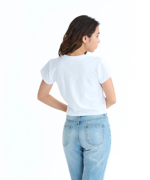 ROXY(ロキシー)の「ROXY ウィメンズ GALAXY Tシャツ 【2026年春夏モデル】/ロキシー半袖ロゴTシャツ(Tシャツ/カットソー・レディース・ネイビー/ピンク/ホワイト/ブラック・LARGE/MEDIUM)」の6枚目の写真