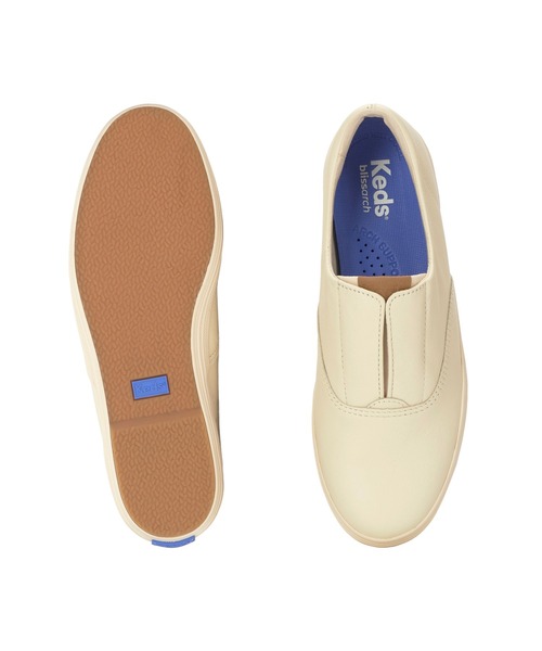 Keds(ケッズ)の「Keds ケッズ チャンピオン ラウンド トゥ スリップ レザー ベージュ(スニーカー・レディース・ベージュ・23.5cm/24.0cm/24.5cm/22.5cm/23.0cm/25.0cm)」の5枚目の写真