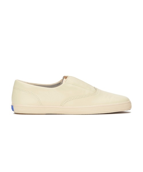 Keds(ケッズ)の「Keds ケッズ チャンピオン ラウンド トゥ スリップ レザー ベージュ(スニーカー・レディース・ベージュ・23.5cm/24.0cm/24.5cm/22.5cm/23.0cm/25.0cm)」の2枚目の写真