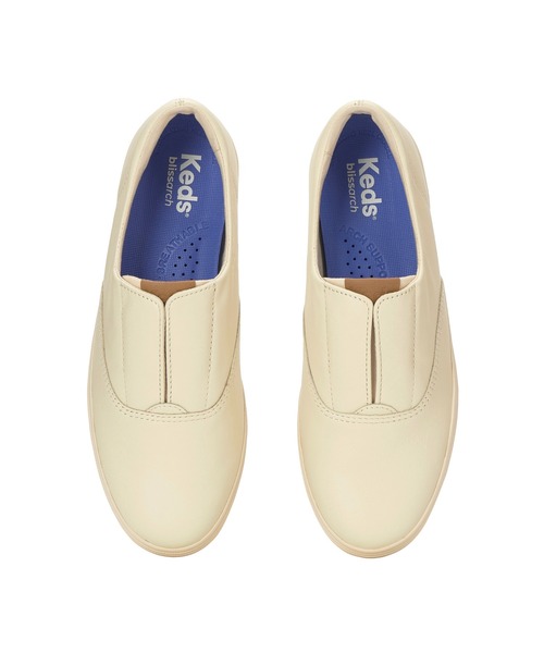 Keds(ケッズ)の「Keds ケッズ チャンピオン ラウンド トゥ スリップ レザー ベージュ(スニーカー・レディース・ベージュ・23.5cm/24.0cm/24.5cm/22.5cm/23.0cm/25.0cm)」の3枚目の写真