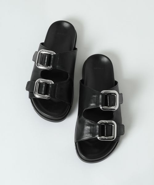 JEANASIS(ジーナシス)の「バックルベルトスライドサンダル/666209(サンダル・レディース・ホワイト系その他/アイボリー/ブラック・LARGE/MEDIUM)」の3枚目の写真