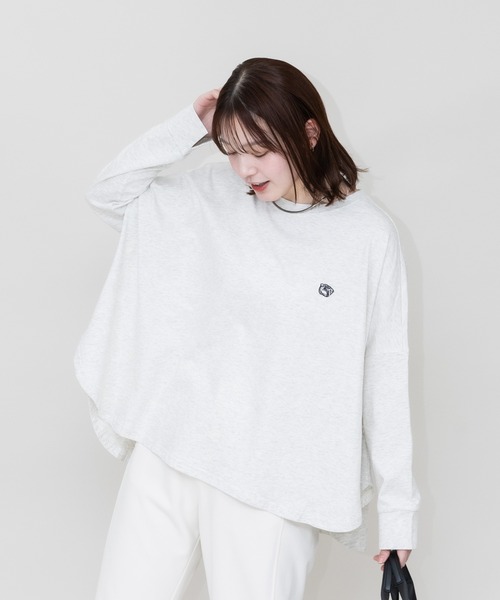 meeny miny(ミーニーマイニー)の「【meeny miny】【旭山動物園応援商品】マヌルネコ『face』ロングTシャツ(Tシャツ/カットソー・レディース・カーキ/ブラウン/グレー・M-L/S-M)」の3枚目の写真
