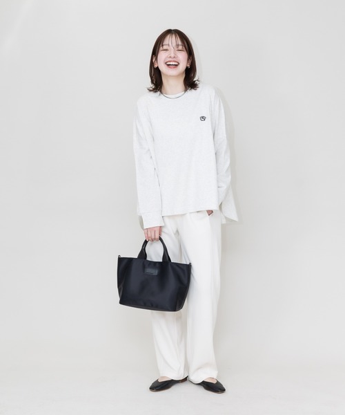 meeny miny(ミーニーマイニー)の「【meeny miny】【旭山動物園応援商品】マヌルネコ『face』ロングTシャツ(Tシャツ/カットソー・レディース・カーキ/ブラウン/グレー・M-L/S-M)」の4枚目の写真