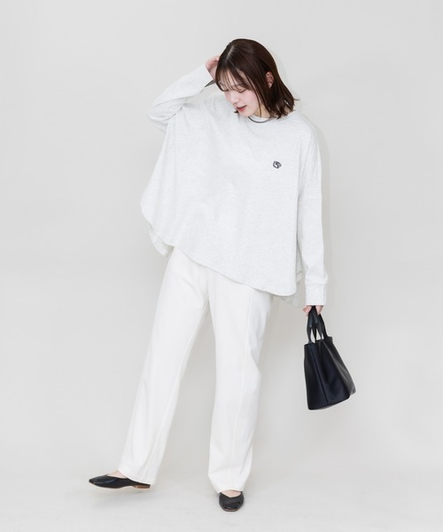 meeny miny(ミーニーマイニー)の「【meeny miny】【旭山動物園応援商品】マヌルネコ『face』ロングTシャツ(Tシャツ/カットソー・レディース・カーキ/ブラウン/グレー・M-L/S-M)」の5枚目の写真