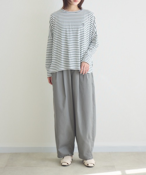 meeny miny(ミーニーマイニー)の「【meeny miny】【旭山動物園応援商品】マヌルネコ『face』ロングTシャツ(Tシャツ/カットソー・レディース・カーキ/ブラウン/グレー・M-L/S-M)」の9枚目の写真
